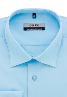 Рубашка мужская Greg 210/399/BL SKY/Z бирюзовая 39