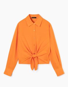 Рубашка женская Gloria Jeans GWT003566 оранжевый XS/164