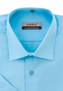 Рубашка мужская Greg 210/309/BL SKY/Z бирюзовая 39
