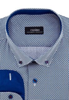 Рубашка мужская CASINO c123/151/002/P/b/1* синяя 39
