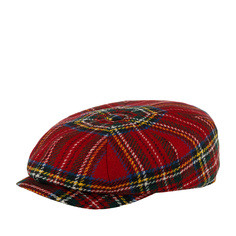 Кепка унисекс Lierys 6880304 8-PANEL CAP WOOL STEWART красная, р.57