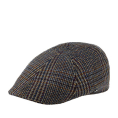 Кепка унисекс Lierys 6610322 DUCK CAP GLECHECK коричневая/синяя, р.63