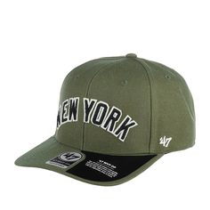 Бейсболка унисекс 47 BRAND B-CHLDP17WBP New York Yankees MLB зеленая, one size