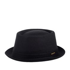 Шляпа унисекс Stetson 1690102 PORK PIE WOOL черная, р.59