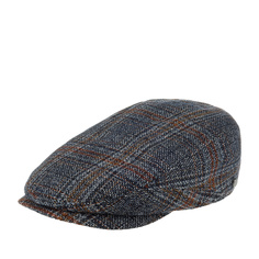 Кепка унисекс Lierys 6380209 DRIVER CAP WOOL/LINEN синяя/серая, р.61