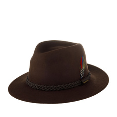 Шляпа унисекс Stetson 2528130 TRAVELLER WOOLFELT темно-коричневая, р.59