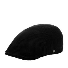 Кепка унисекс Lierys 6621106 DUCK CAP CORDUROY черная, р.61