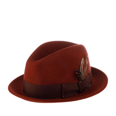 Шляпа унисекс Bailey 7001 TINO коричнево-бордовая, р.61