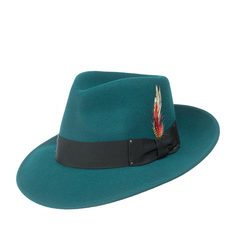 Шляпа мужская Bailey 7002 FEDORA бирюзовая, р. 57