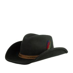 Шляпа унисекс Stetson 3598113 WESTERN WOOLFELT темно-коричневая, р. 61