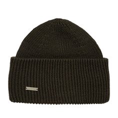 Шапка бини женская Seeberger 18236-0 TURN-UP BEANIE оливковая, one size