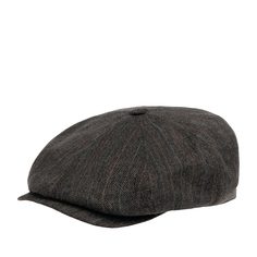 Кепка восьмиклинка унисекс Stetson 6816701 8-PANEL CAP STRIPES серая / коричневая, р. 55