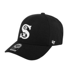 Бейсболка унисекс 47 BRAND BCPTN-MVPSP06WBP Chicago White Sox MLB черная, one size