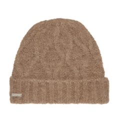 Шапка бини женская Seeberger 18458-0 TURN-UP BEANIE песочная, one size