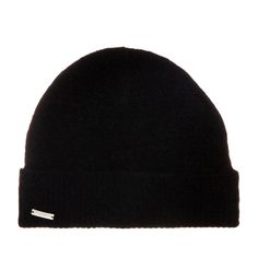 Шапка бини женская Seeberger 18454-0 TURN-UP BEANIE черная, one size