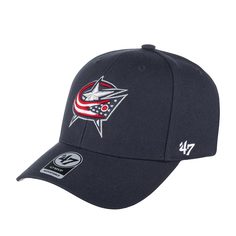 Бейсболка унисекс 47 BRAND H-MVP28WBV Columbus Blue Jackets NHL темно-синяя, one size