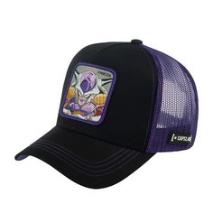 Бейсболка унисекс CAPSLAB CL/DBZ3/1/FRI1 Dragon Ball Frieza черная / синяя, one size Capslab®