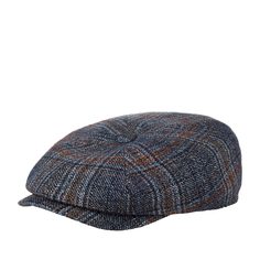 Кепка восьмиклинка унисекс Lierys 6880202 8-PANEL CAP WOOL/LINEN серая / коричневая, р. 57