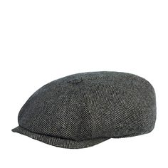 Кепка восьмиклинка унисекс Stetson 6840529 HATTERAS EF WOOL HERRINGBONE серая, р. 55