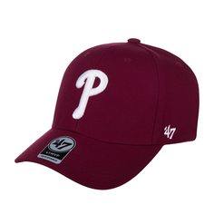 Бейсболка унисекс 47 BRAND B-MVP19WBV Philadelphia Phillies MLB бордовая, one size