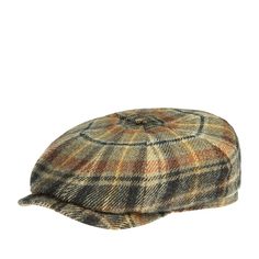 Кепка восьмиклинка унисекс Stetson 6840330 HATTERAS WOOL CHECK коричневая / бежевая, р. 62