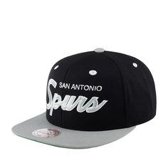 Бейсболка MITCHELL NESS MN-ND49Z-2TSCRIPT-SASPURS San Antonio Spurs NBA черная/серая Mitchell&Ness