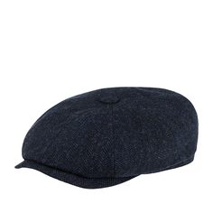 Кепка восьмиклинка унисекс Stetson 6840514 HATTERAS WOOLRICH темно-синяя, р. 59