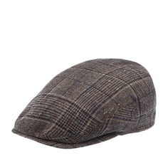 Кепка уточка унисекс Stetson 6210403 KENT WOOL коричневая / серая, р. 59