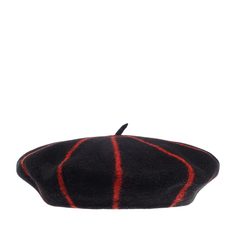 Берет женский LE BERET FRANCAIS MARINIERE черный / красный, р. One Size