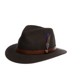 Шляпа унисекс Stetson 2528113 TRAVELLER WOOLFELT темно-коричневая, р. 61