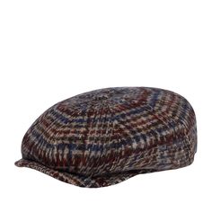 Кепка восьмиклинка унисекс Stetson 6840329 HATTERAS VIRGIN WOOL серая / бордовая, р. 59