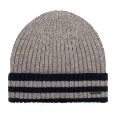 Шапка бини унисекс Stetson 8599212 BEANIE CASHMERE серая/синяя, one size