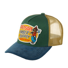 Бейсболка унисекс Stetson 7761130 TRUCKER CAP LUMBER SUPPLY синяя/зеленая, one size