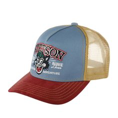 Бейсболка унисекс STETSON 7766103 TRUCKER CAP COOL CATS голубая one size