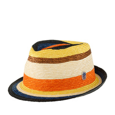Шляпа унисекс Stetson 1238563 TRILBY WHEAT оранжевая/синяя, р.61