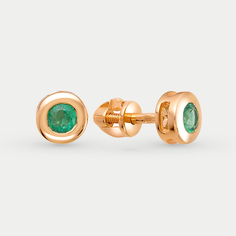 Серьги из красного золота VESNA 4474-150-11-00, изумруд