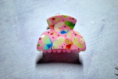 Заколка-краб женская Fashion Jewelry ColorButterfly розовая, 1 шт