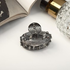 Заколка-краб NoBrand 9313903-6p серебристая, 1 шт