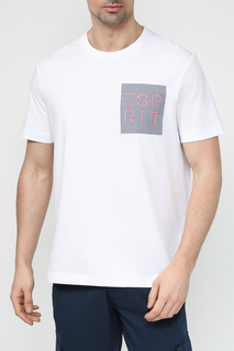 Футболка мужская Esprit Casual 014EE2K315 белая 2XL