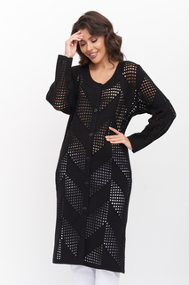 Кардиган женский Злата Стиль 1-696 черный 60 RU