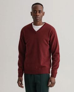 Пуловер мужской GANT 86212 бордовый 4XL