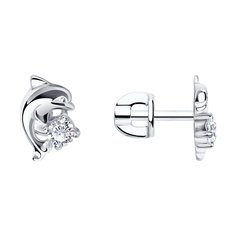 Серьги из серебра Golden Eagle 94020107, фианит