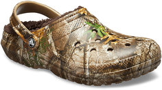 Сабо унисекс Crocs Clssc Lined Realtree Edge Clog коричневые M9 US; W11 US