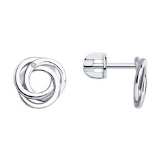 Серьги из серебра Golden Eagle 87020073, бриллиант