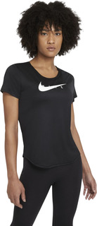 Футболка женская Nike W Swoosh Run Short-Sleeve Running Top черная L