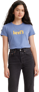 Футболка женская Levis Women The Perfect Tee синяя XS Levis®