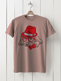 Футболка унисекс HYPNOTICA Собака - 1179 розовая 3XL