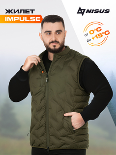 Утепленный жилет мужской Nisus Impulse зеленый XL