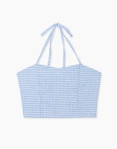 Топ женский Gloria Jeans GWT003562 синий/белый S/170