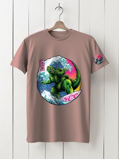 Футболка унисекс HYPNOTICA Хокусай -94 розовая 3XL
